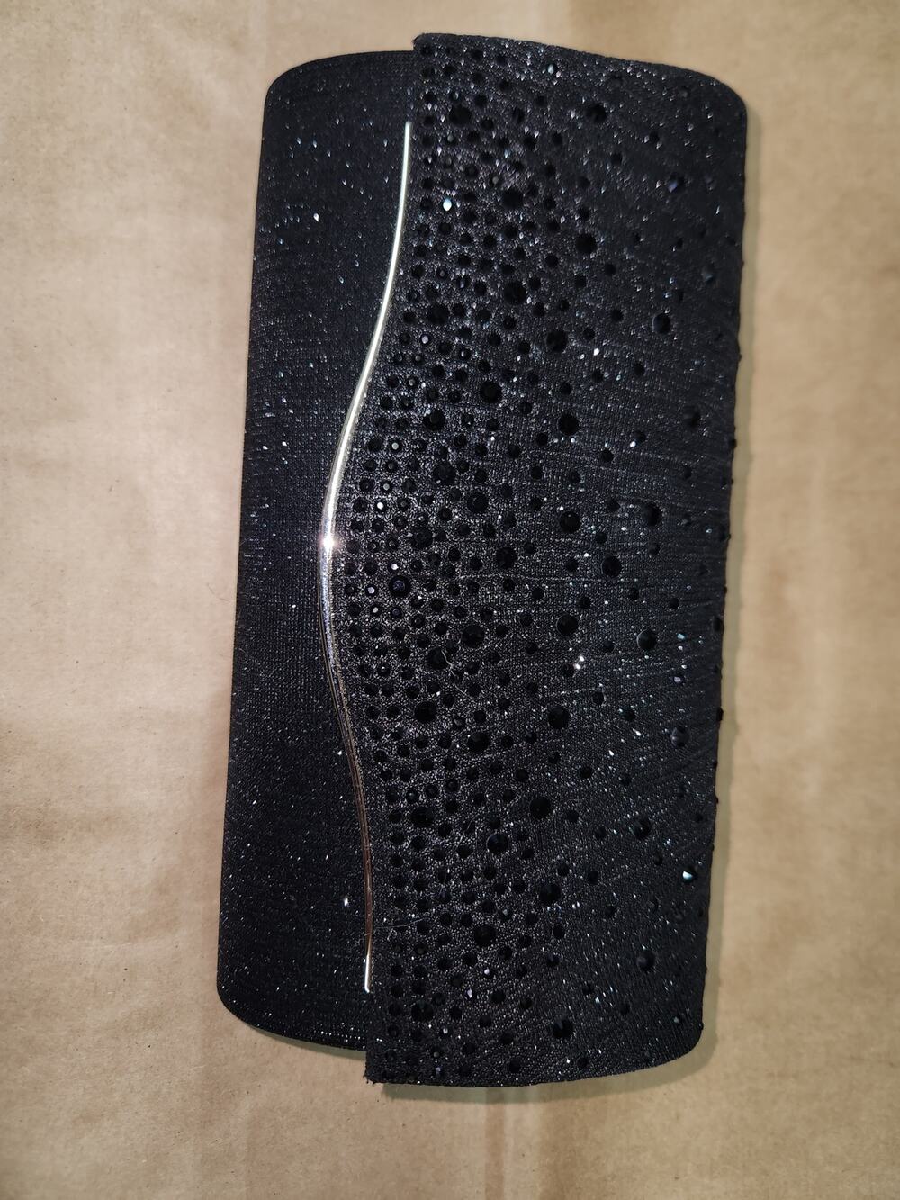 Black sparkly clutch